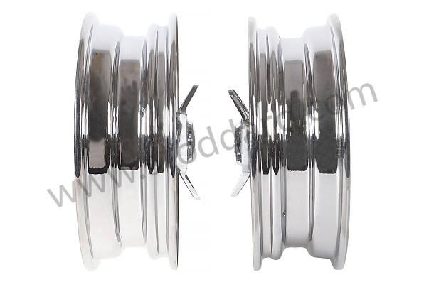 99A001008328 - RUDGE TYPE WHEEL KIT WITH CENTRAL NUT (FOUR 15 X 4.5 WHEELS + ADAPTERS) for Porsche 356A &bull; 1955 &bull; 1300 (506/2) &bull; Cabrio A T1 &bull; Manual Gearbox, 4 Speed