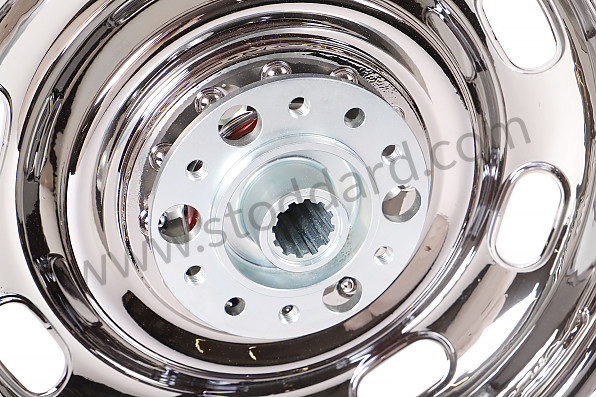99A001008328 - RUDGE TYPE WHEEL KIT WITH CENTRAL NUT (FOUR 15 X 4.5 WHEELS + ADAPTERS) for Porsche 356A &bull; 1955 &bull; 1300 (506/2) &bull; Cabrio A T1 &bull; Manual Gearbox, 4 Speed