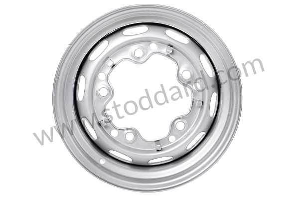 99A001017956 - SILVER SLIDING WHEEL RIM for Porsche 356A &bull; 1955 &bull; 1300 (506/2) &bull; Cabrio A T1 &bull; Manual Gearbox, 4 Speed