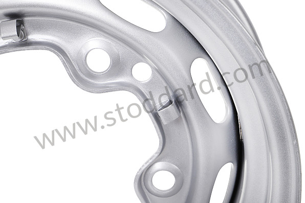 99A001017956 - SILVER SLIDING WHEEL RIM for Porsche 356A &bull; 1955 &bull; 1300 (506/2) &bull; Cabrio A T1 &bull; Manual Gearbox, 4 Speed