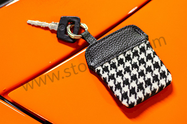 99A001018360 - KEY RING CASE - PEPITA LEATHER VERSION 2 for Porsche 