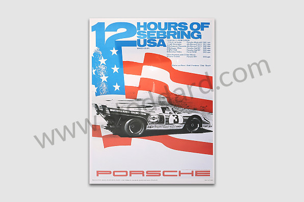 99A001020079 - POSTER 12 HOURS OF SEBRING 1971 for Porsche 