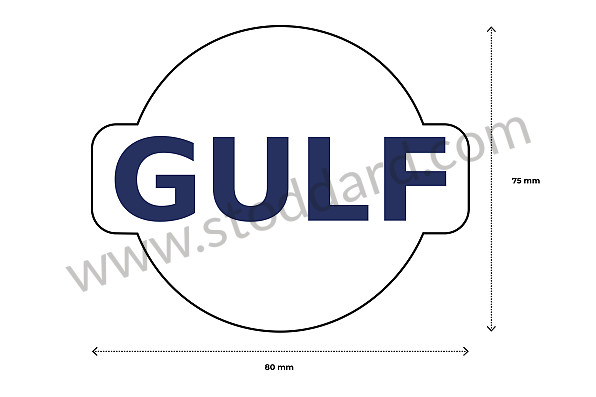 99A001023287 - STICKER GULF 8 CM for Porsche 