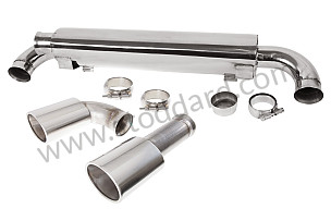 TRANSVERSAL SILENCER 964 STAINLESS STEEL DOUBLE OUTPUTS (DELIVERED WITH OUTPUTS) / LOOK 964  (99A001024497)