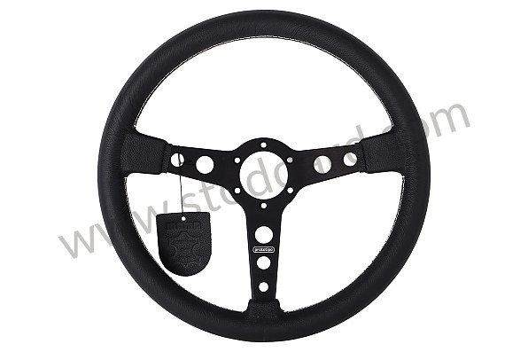 99A001024513 - BLACK LEATHER MOMO PROTOTIPO THREE-SPOKE STEERING WHEEL for Porsche 