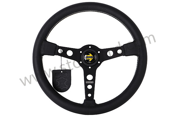 99A001024513 - BLACK LEATHER MOMO PROTOTIPO THREE-SPOKE STEERING WHEEL for Porsche 