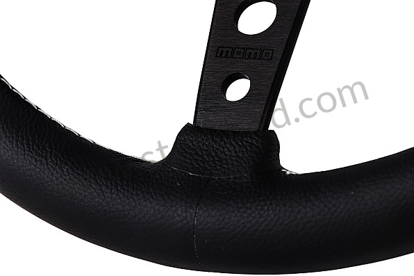 99A001024513 - BLACK LEATHER MOMO PROTOTIPO THREE-SPOKE STEERING WHEEL for Porsche 