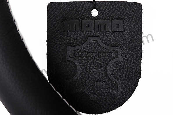 99A001024513 - BLACK LEATHER MOMO PROTOTIPO THREE-SPOKE STEERING WHEEL for Porsche 