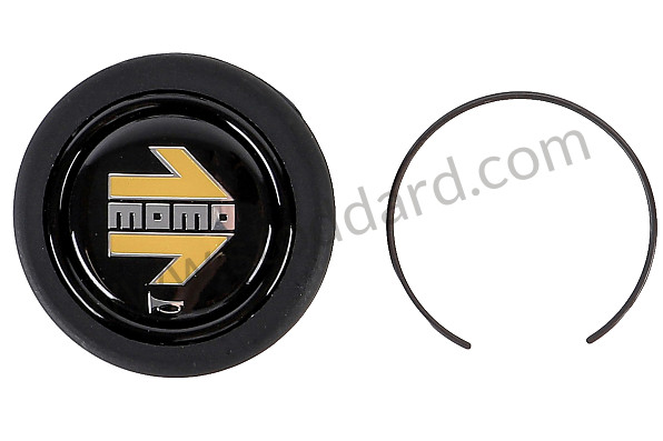 99A001024514 - BLACK LEATHER MOMO PROTOTIPO THREE-SPOKE STEERING WHEEL for Porsche 924 80-85 &bull; 1980 &bull; 924 Turbo &bull; Coupe &bull; Manual Gearbox, 5 Speed
