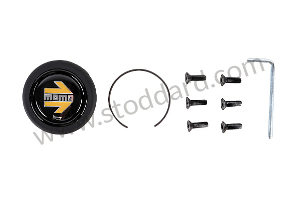 99A001024514 - BLACK LEATHER MOMO PROTOTIPO THREE-SPOKE STEERING WHEEL for Porsche 