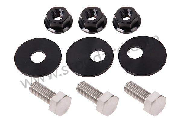 99A001025926 - EXHAUST TIPS FIXING KIT IN BLACK TITANIUM GT3 / GT3RS for Porsche 997 Gt3 / Gt3-2 &bull; 2011 &bull; 997 Gt3 Rs 3.8 &bull; Coupe &bull; Manual Gearbox, 6 Speed