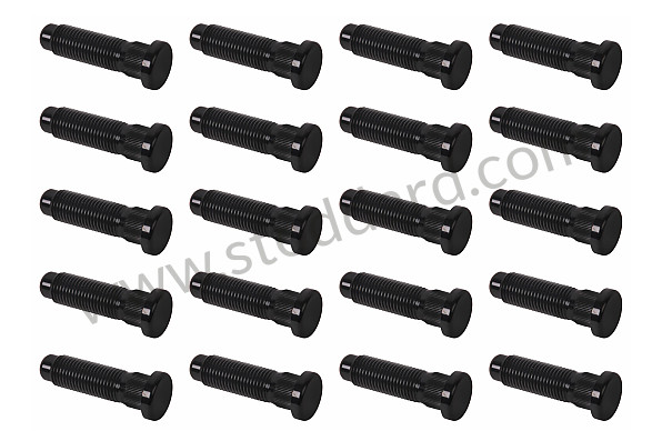 99A001025927 - KIT OF 20X WHEEL STUD 57MM TITANIUM for Porsche 