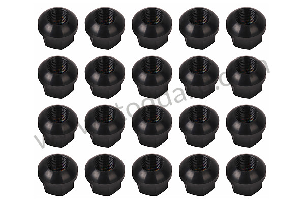 99A001025929 - BLACK TITANIUM WHEEL NUT KIT for Porsche 