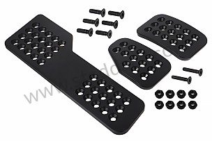 ALUMINUM PEDAL SET WITH ACCELERATOR, BRAKE AND CLUTCH PEDALS - 911 912 964 993 914 996 997 924 944 928 968 986 987 Left-hand drive (99A001025938)