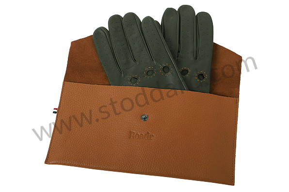 99A001026985 - GREEN LEATHER DRIVING GLOVES - VINTAGE RACERS for Porsche 