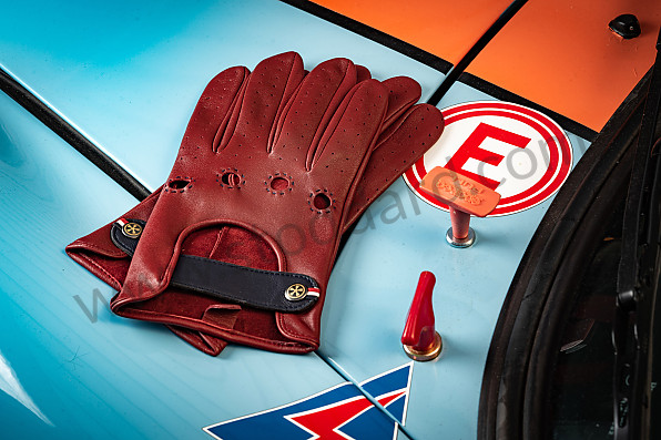 99A001026986 - RED LEATHER DRIVING GLOVES - THE REDLINE SIZE M for Porsche 