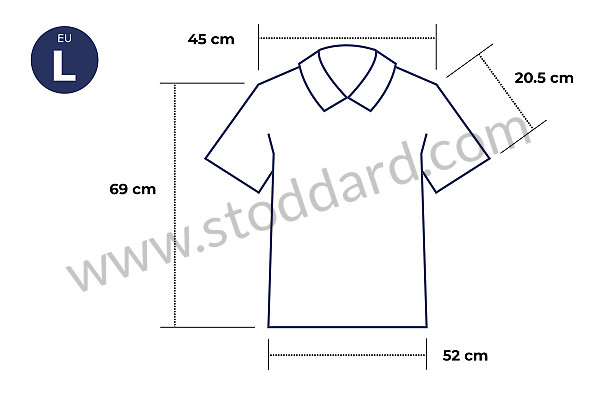 99A001032653 - GULF POLO SHIRT DIAMOND EARL GREY for Porsche 