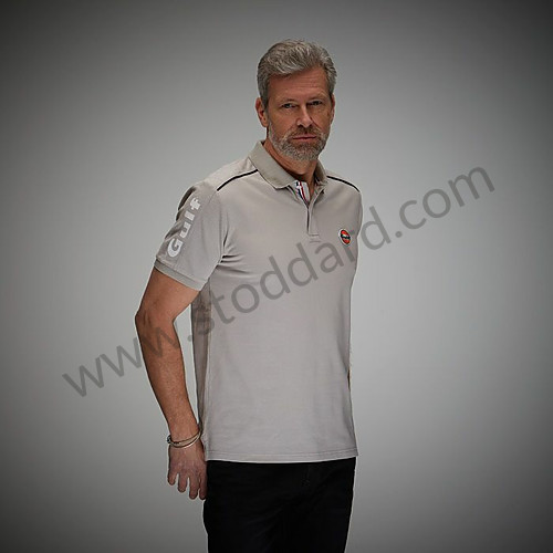 99A001032654 - GULF POLO SHIRT DIAMOND EARL GREY for Porsche 