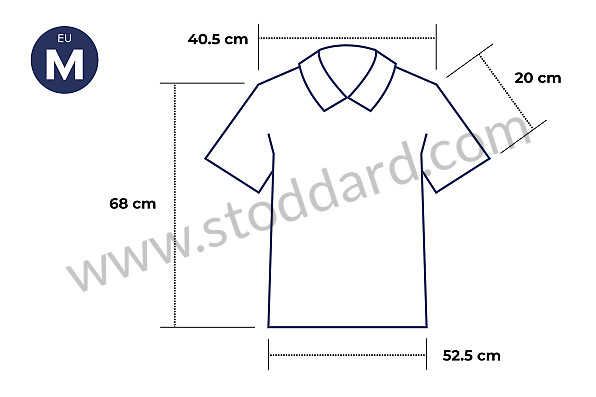 99A001032658 - GULF POLO SHIRT DIAMOND NAVY BLUE for Porsche 