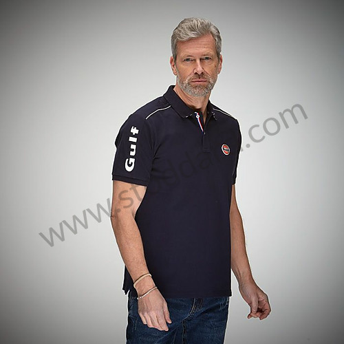 99A001032659 - GULF POLO SHIRT DIAMOND NAVY BLUE for Porsche 