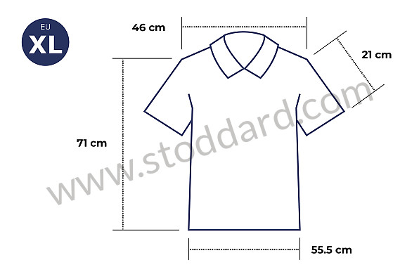 99A001032660 - GULF POLO SHIRT DIAMOND NAVY BLUE for Porsche 