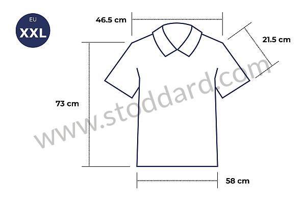 99A001032661 - GULF POLO SHIRT DIAMOND NAVY BLUE for Porsche 