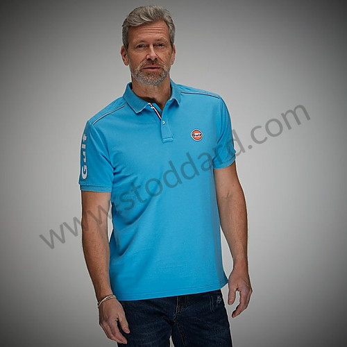 99A001032664 - DIAMOND GULF BLUE POLO SHIRT for Porsche 