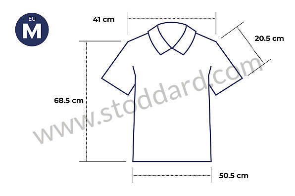 99A001032664 - DIAMOND GULF BLUE POLO SHIRT for Porsche 