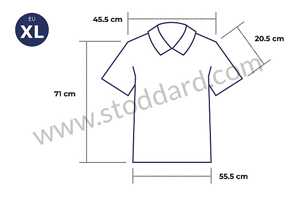 99A001032666 - DIAMOND GULF BLUE POLO SHIRT for Porsche 