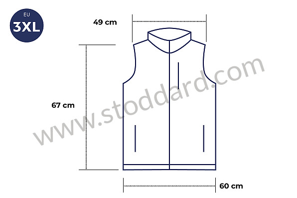 99A001032674 - GULF SLEEVELESS JACKET PERFORMANCE for Porsche 