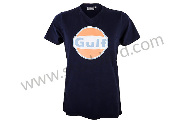 99A001032677 - GULF T-SHIRT VINTAGE NAVY BLUE V-NECK for Porsche 