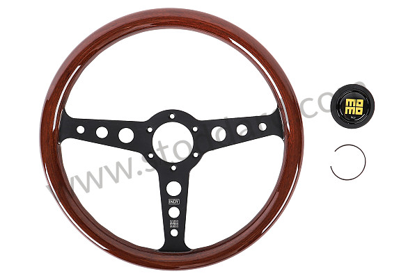 99A001033499 - INDY BLACK / WOOD STEERING WHEEL for Porsche 924 80-85 &bull; 1981 &bull; 924 Carrera Gt &bull; Coupe &bull; Manual Gearbox, 5 Speed