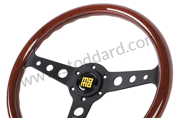 99A001033499 - INDY BLACK / WOOD STEERING WHEEL for Porsche 