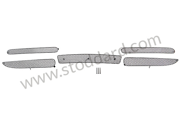 99A001035145 - FRONT BUMPER GRILLES for Porsche 996 &bull; 2001 &bull; 996 Carrera 4 &bull; Cabrio &bull; Manual Gearbox, 6 Speed