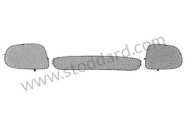 99A001035147 - FRONT BUMPER GRILLES for Porsche 996 &bull; 2003 &bull; 996 Carrera 4S &bull; Coupe &bull; Manual Gearbox, 6 Speed