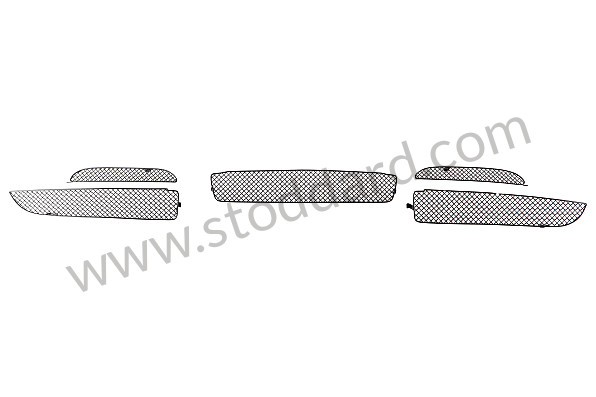 99A001035148 - FRONT BUMPER GRILLES for Porsche 996 Gt3 / Gt3-1 &bull; 2004 &bull; 996 Gt3 Rs &bull; Coupe &bull; Manual Gearbox, 6 Speed
