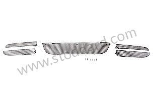 FRONT BUMPER GRILLES BLACK / BLACK / METAL (99A001035149)