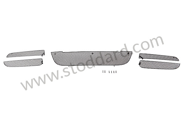 99A001035149 - FRONT BUMPER GRILLES for Porsche 997 05-08 &bull; 2005 &bull; 997 C2 &bull; Coupe &bull; Manual Gearbox, 6 Speed