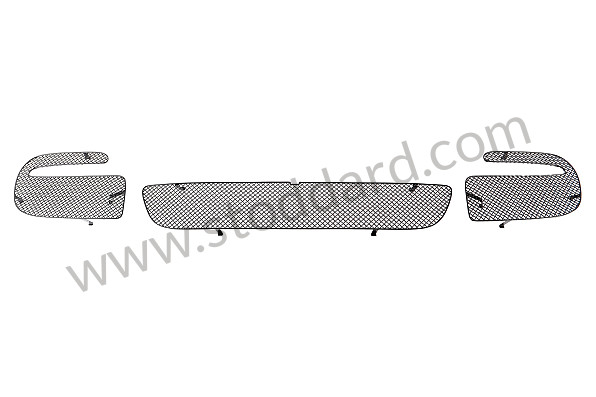 99A001035150 - FRONT BUMPER GRILLES for Porsche 997 Turbo 10-13 &bull; 2010 &bull; 997 Turbo &bull; Cabrio &bull; Pdk Gearbox