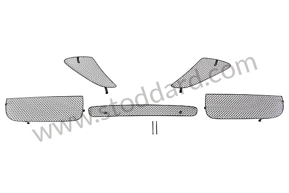 99A001035157 - FRONT BUMPER GRILLES for Porsche Boxster 987 05-08 &bull; 2006 &bull; Boxster S 3.2 &bull; Cabrio &bull; Manual Gearbox, 6 Speed
