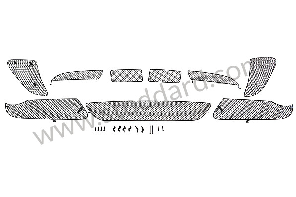 99A001035159 - FRONT BUMPER GRILLES for Porsche Cayman 987C 09-12 &bull; 2009 &bull; Cayman S 3.4 &bull; Manual Gearbox, 6 Speed