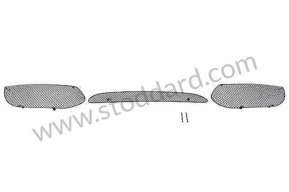 99A001035161 - FRONT BUMPER GRILLES for Porsche Boxster 987 09-12 &bull; 2009 &bull; Boxster S 3.4 &bull; Cabrio &bull; Manual Gearbox, 6 Speed