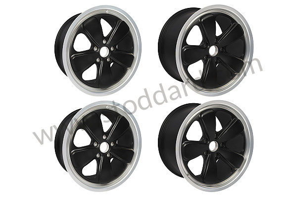 99A001040772 - ORIGINAL FUCHS RIM 20 INCH KIT OF 4 RIMS 9 AND 11.5 INCH (BLACK FINISH) (ET 51 FRONT / ET 56 REAR) for Porsche 