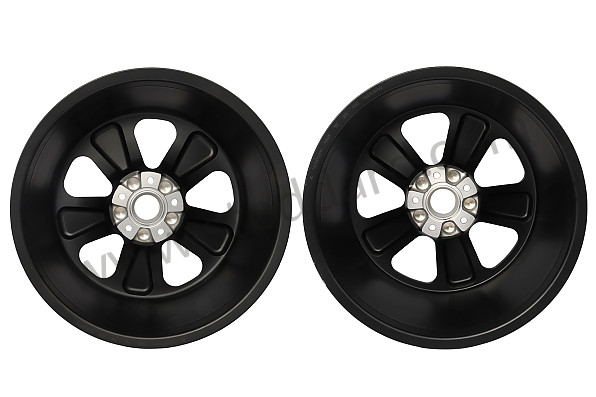 99A001040772 - ORIGINAL FUCHS RIM 20 INCH KIT OF 4 RIMS 9 AND 11.5 INCH (BLACK FINISH) (ET 51 FRONT / ET 56 REAR) for Porsche 