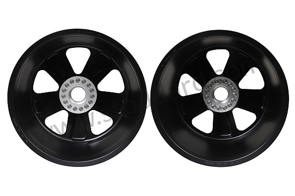 99A001040774 - ORIGINAL FUCHS 20-INCH WHEEL KIT OF 4 9 AND 12-INCH WHEELS (BLACK FINISH) (ET 51 FRONT / ET 63 REAR) WITH CENTRAL CLOSURE for Porsche 
