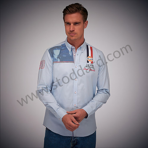 99A001040788 - GULF RACING SHIRT - BLUE for Porsche 