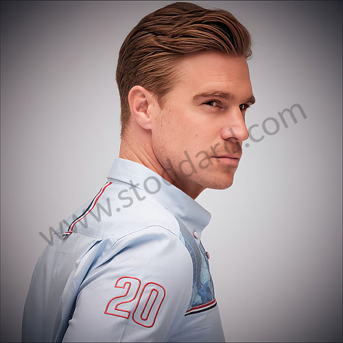 99A001040790 - GULF RACING SHIRT - BLUE for Porsche 