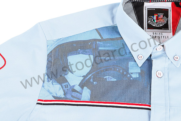 99A001040791 - GULF RACING SHIRT - BLUE for Porsche 
