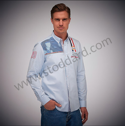 99A001040792 - GULF RACING SHIRT - BLUE for Porsche 
