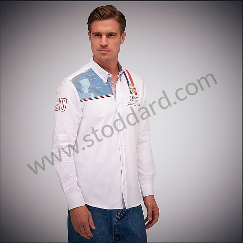 99A001040793 - GULF RACING SHIRT - WHITE for Porsche 